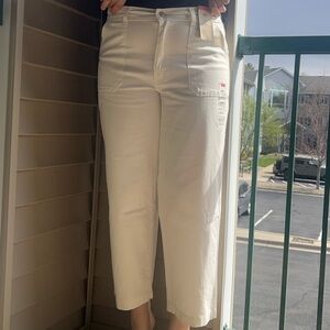 🆕 Levi's Utility Women's Cotton Cream Pants Jeans- New with Tags 12